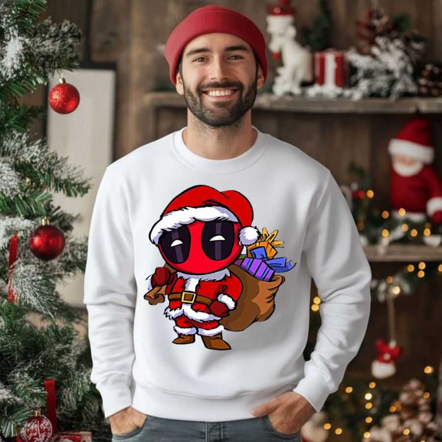 Cute Chibi Deadpool Santa Claus Christmas Sweatshirt 2 Cute Chibi Deadpool Santa Claus Christmas Sweatshirt 2